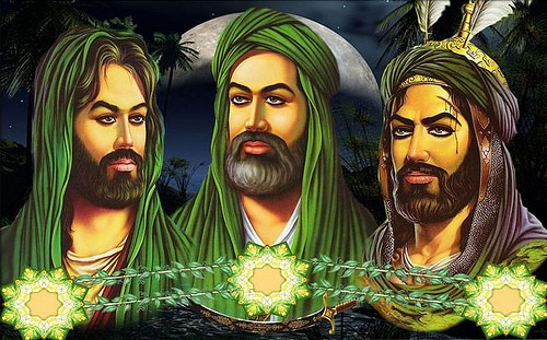 Hasan, Imam Ali, dan Husein