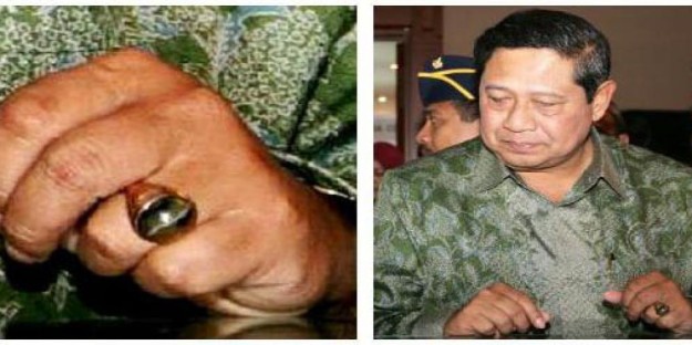 Batu cincin dijari presiden Susilo Bambang Yudhoyono.
